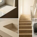 Parapety z konglomeratu wykonane na wymiar przez MSG GRANIT, trwałe wykończenie wnętrz